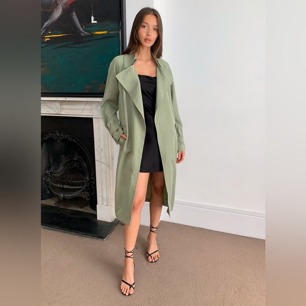 Aritzia Babaton Lawson new Trench Formal Business Casual Relaxed Spring Coat - Picture 5 of 12